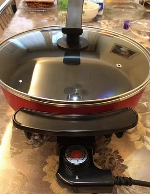 220V Changhong Electric Hot Pot - Non-Stick Pan and Temperature Control for Safe and Healthy Cooking AD