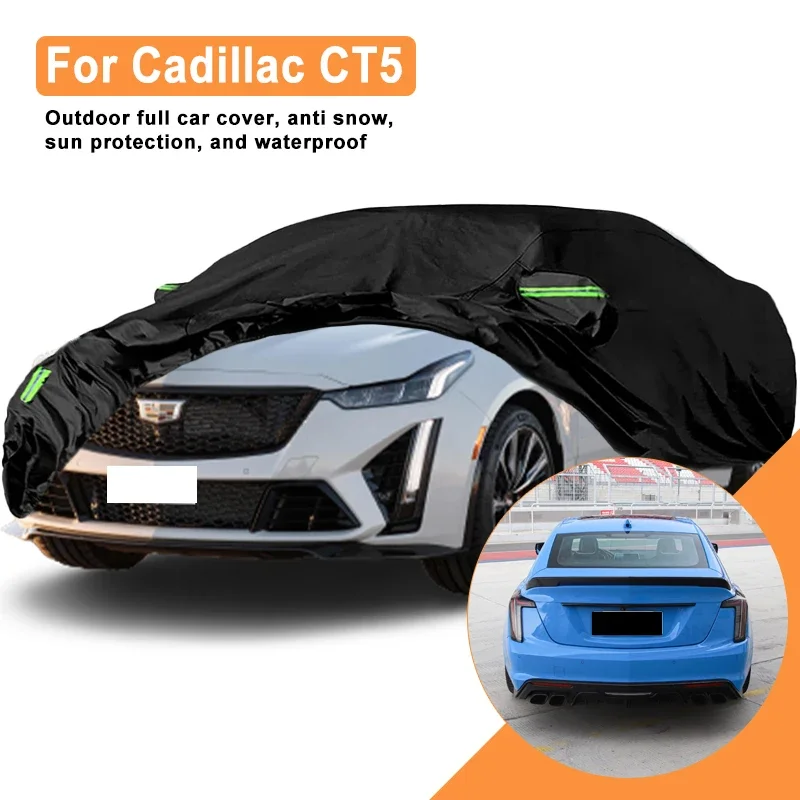 

Full Car Cover for Cadillac CT5 Outdoor Use - Waterproof Snowproof Sunshade, Winter & Summer Auto Protection Accessories