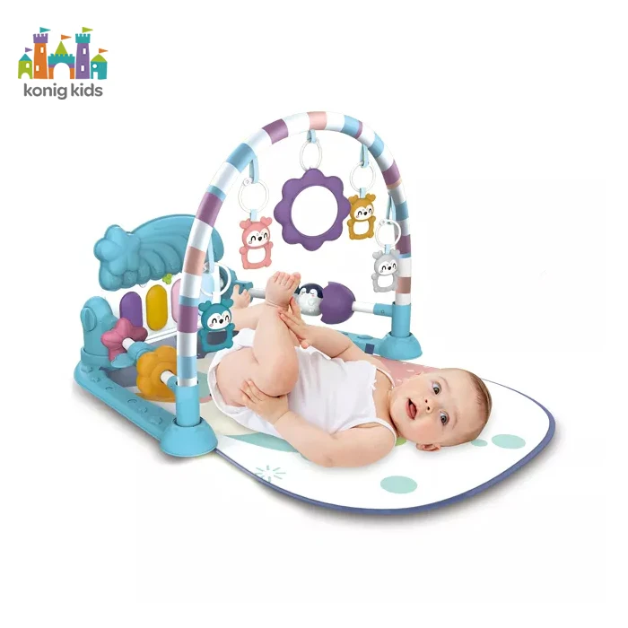 

Konig Kids Baby Gym Play Mat Tummy Time Mat With Mirror Music And Lights Kick N Play Piano Gym Playmat