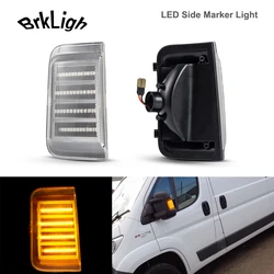 2Pcs Dynamic LED Side Mirror Blinker Light Turn Signal Lamp For Fiat Ducato Peugeot Boxer Citroen Jumper Relay 06-19 Car-Styling