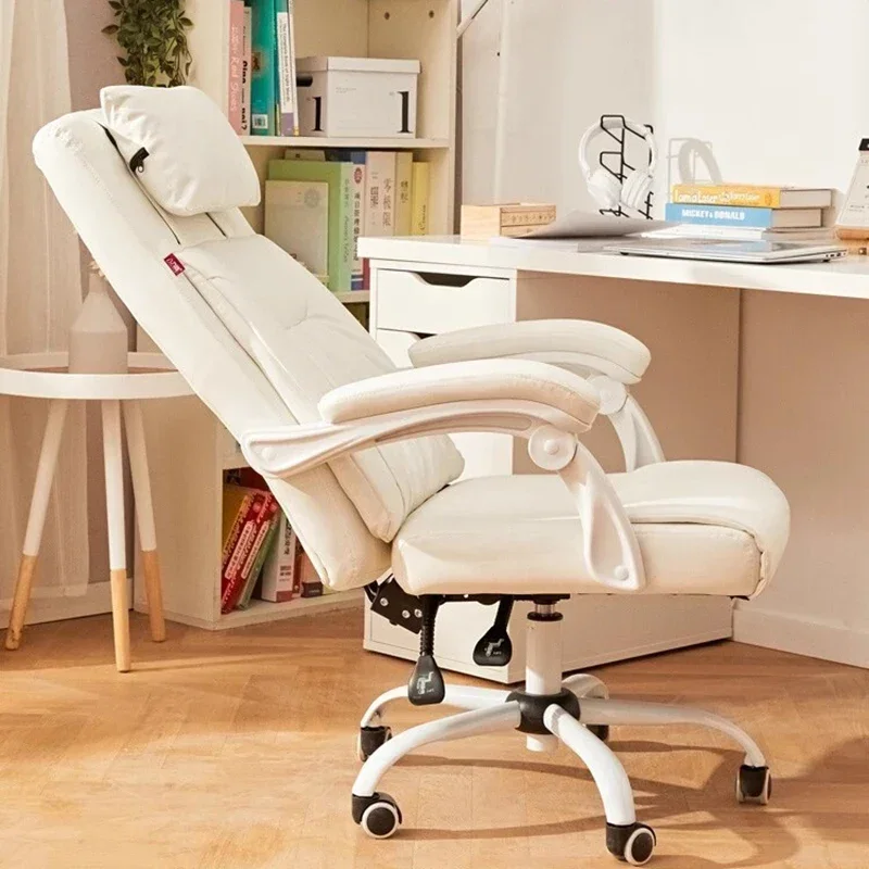 

Vanity Ergonomic Office Chair Gamer Home Bedroom Relax White Armchairs Revolving Salon Youth Silla De Oficina Office Furniture