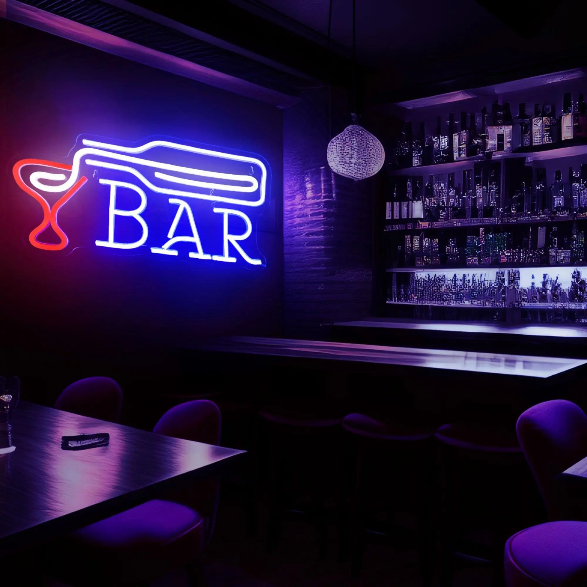 BAR Neon Sign for Wall Decor, USB LED Neon Light Sign, Bedroom, Kids Room, Game Room, Bar, Party Decor, Man Cave Home Artwork