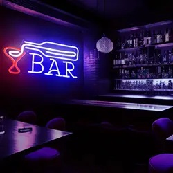 BAR Neon Sign for Wall Decor, USB LED Neon Light Sign, Bedroom, Kids Room, Game Room, Bar, Party Decor, Man Cave Home Artwork