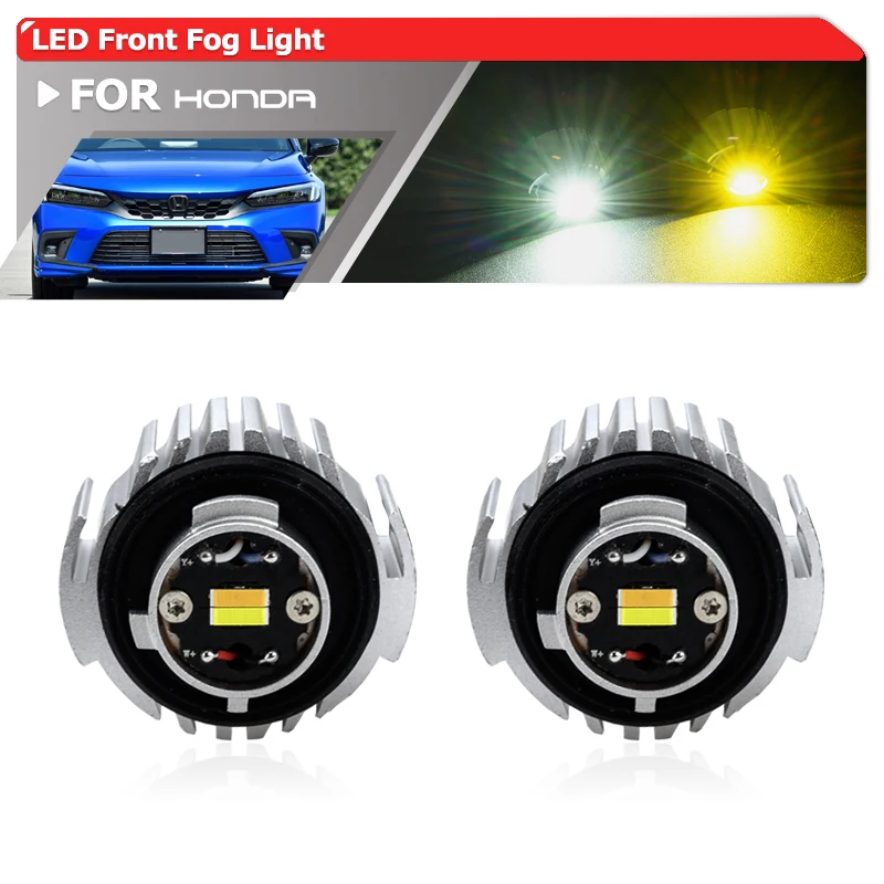 For Honda Civic Passport 22+ Accord Ridgeline 21+ CR-V Jazz 20+ Acura Integra 23+ L1B L1 Canbus Switchback LED Driving Fog Light