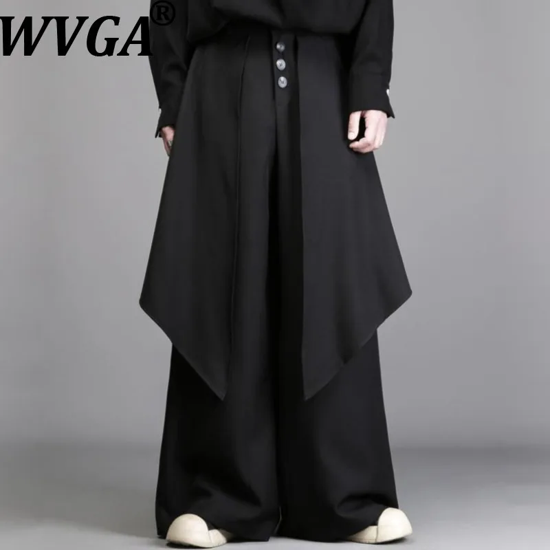 

WVGA Spring Summer New Man Tide Dark Asymmetrical Design Trendy Wide-Leg Niche Y2K Casual Three-Dimensional Cut Pants Ins W20485