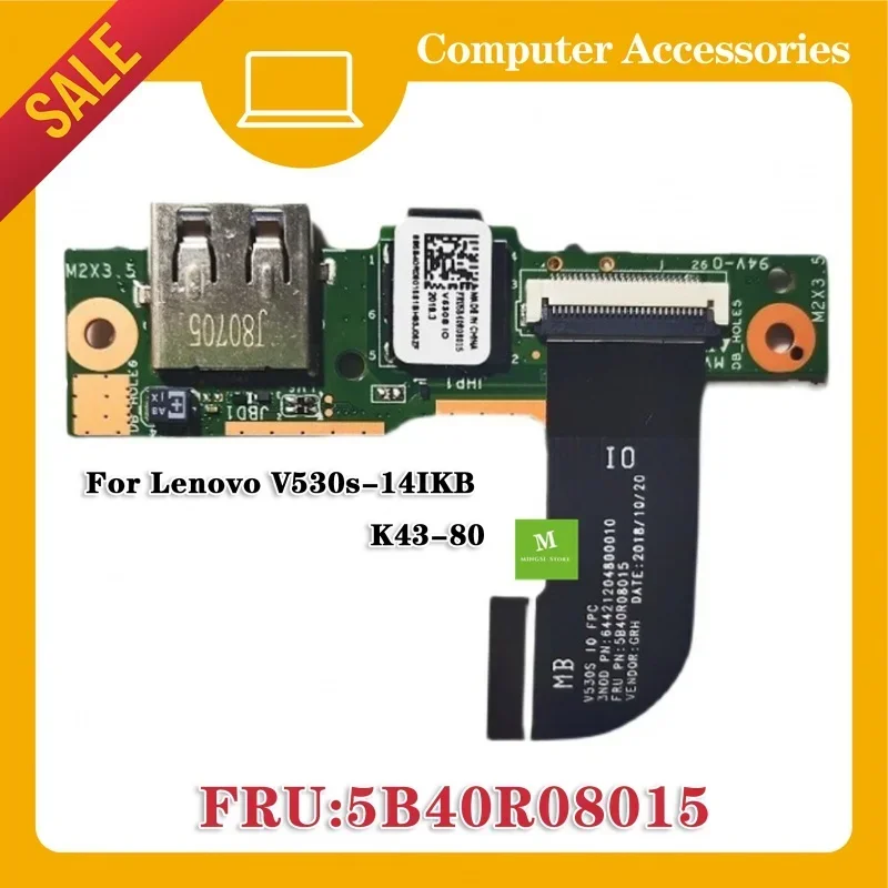 For lenovo V530s-14IKB 6-14 K43-80 usb audio power board w cable 5b40r08015