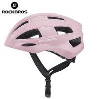 ROCKBROS-casco de ciclismo con luz trasera, casco de seguridad moldeado integralmente, con USB, advertencia EPS, PC