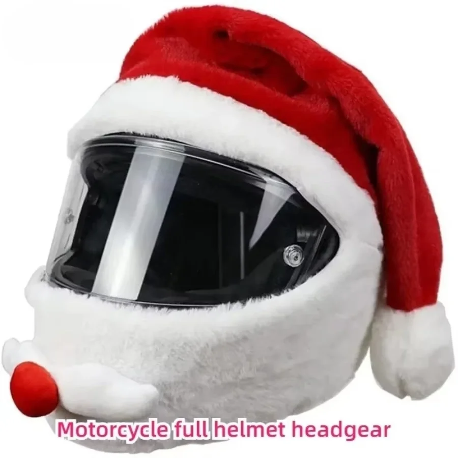 Helmet Protection Headgear Cover Cartoon Fluffy Plush Set For Motorcycle Full-Face Protective Case Motorbike Safety Trendy