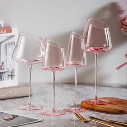 2Pcs Red Wine Glass Blind Box 255/580/650ML Wine Glass Big Belly Tasting Cup Crystal Burgundy Bordeaux Goblet Glass Glasses