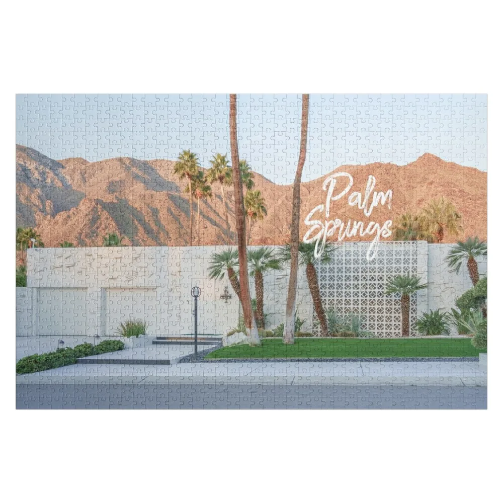 

Palm Springs California Photography Jigsaw Puzzle Custom Gift Custom Jigsaw Personalized Name Puzzle