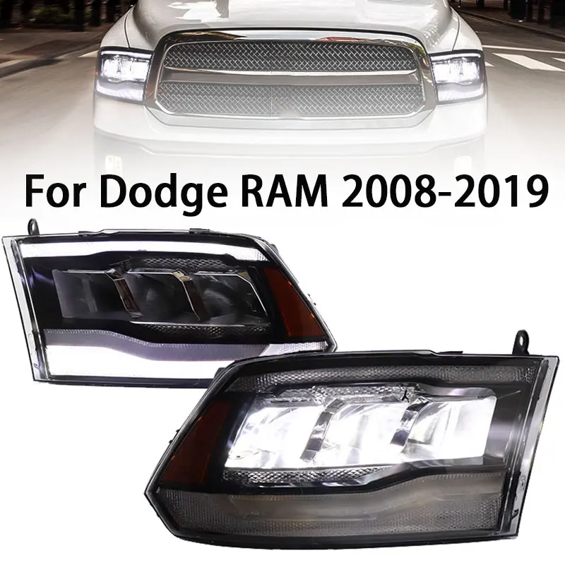 Car Accessories LED Headlights For Dodge Ram 1500 2009-2019 Modified Full Led Projector Front Lights Assembly Plug And Play