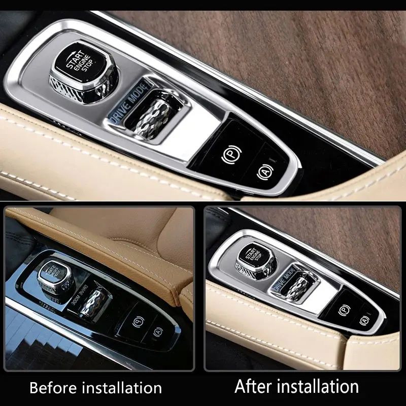 Cubierta decorativa de freno de mano electrónico, interruptor de encendido de freno de mano, decoración Interior para Volvos S90 XC90 V90 XC60 S60 V60