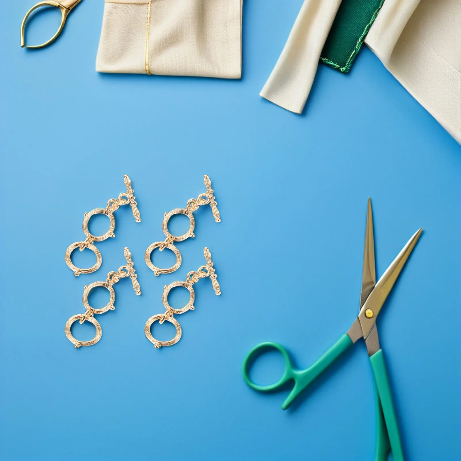 

4Pcs Necklace Extender Clasps Handmade Jewelry Findings Oval T-Bar Toggle Closure for DIY Chain Bracelet Length Adjustment