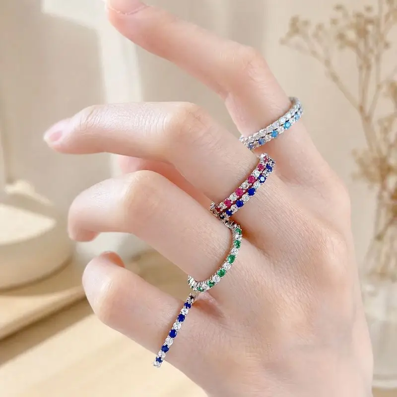 925 Sterling Silber Exquisiter Ring mit Vollbesatz aus Zirkonia für Damen, Verlobung, Hochzeit, Jahrestag, Geschenk, Hochwertiger Verkaufsschlager, Edler Schmuck