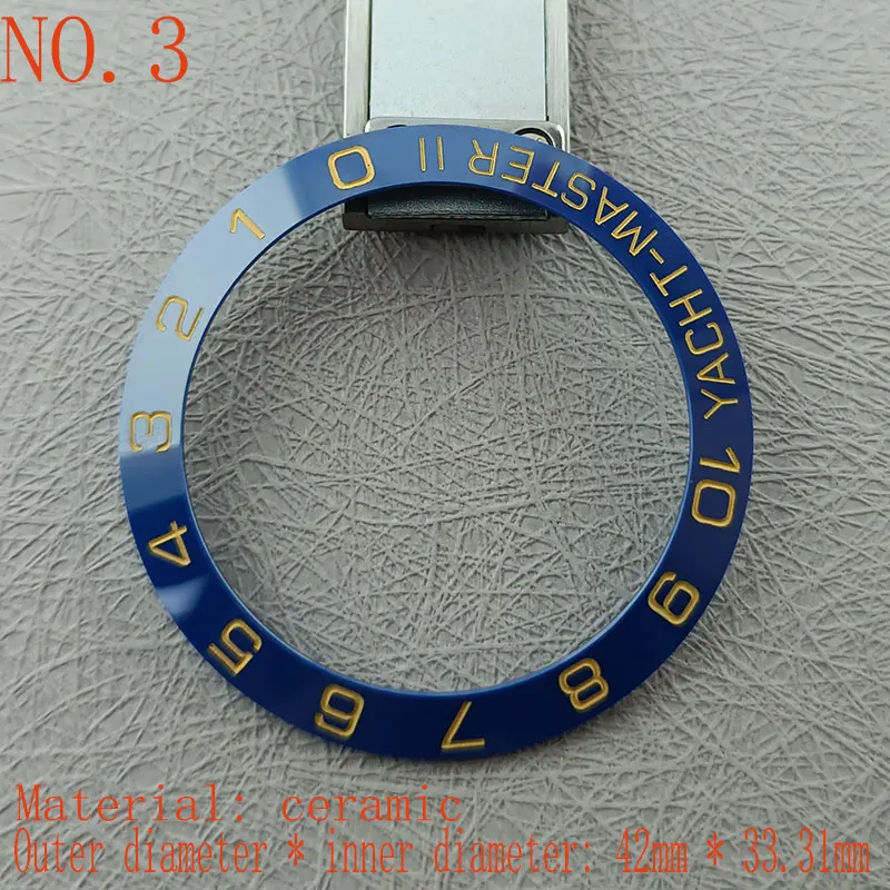 42mm * 33.31mm ceramic bevel bezel Watch outer ring accessories Case parts Insert the outer ring accessory of the case