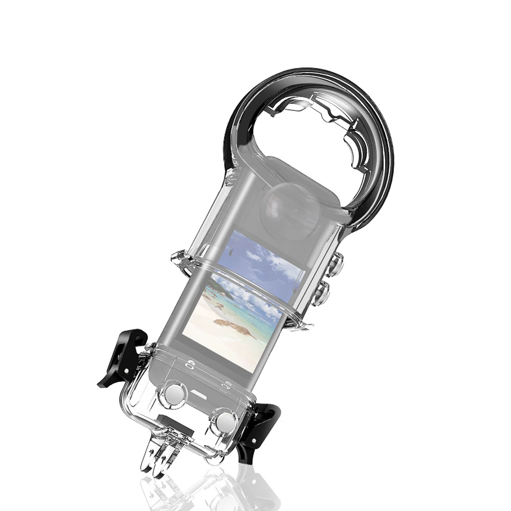 الغوص الحال بالنسبة Insta360 X5 غطاء مقاوم للماء تحت الماء حامي الإطار صندوق الغوص شل ل Insta 360X5 ملحقات الكاميرا