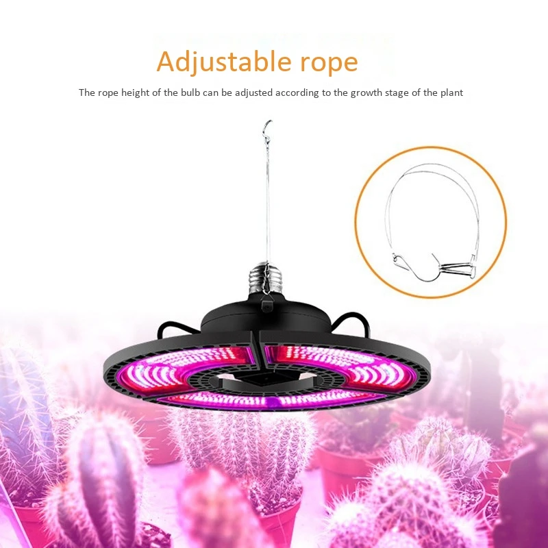 E27/E26 лампа для выращивания растений, светодиодная лампа полного спектра для роста растений, фитолампа для рассады цветов для комнатных гидропонных растений, черная