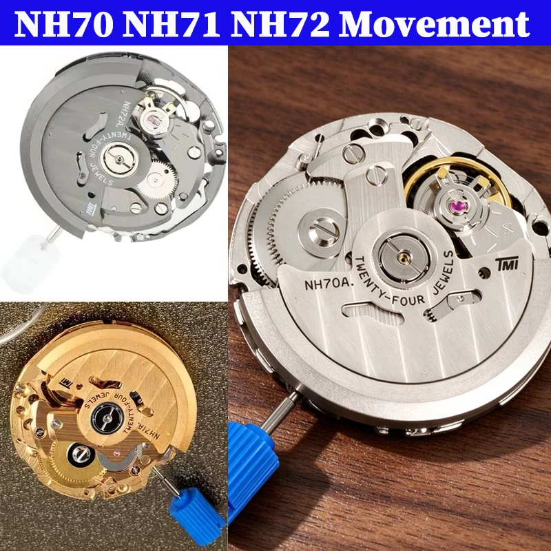 NH71 NH70 NH72 High Accuracy Skeletonized Movement Automatic Self-Winding 24 Jewels NH70 Mechanism Modification Parts