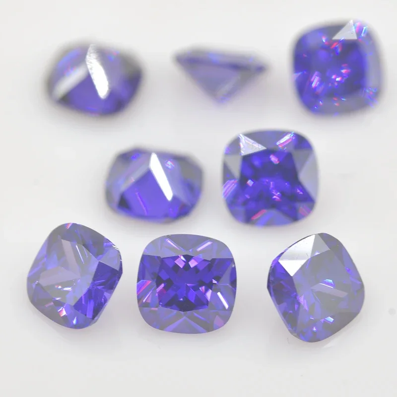 Violet CZ Stone Loose Cubic Zirconia 4x4-12x12mm Synthetic Gems DIY for   Beads For   Gemstone