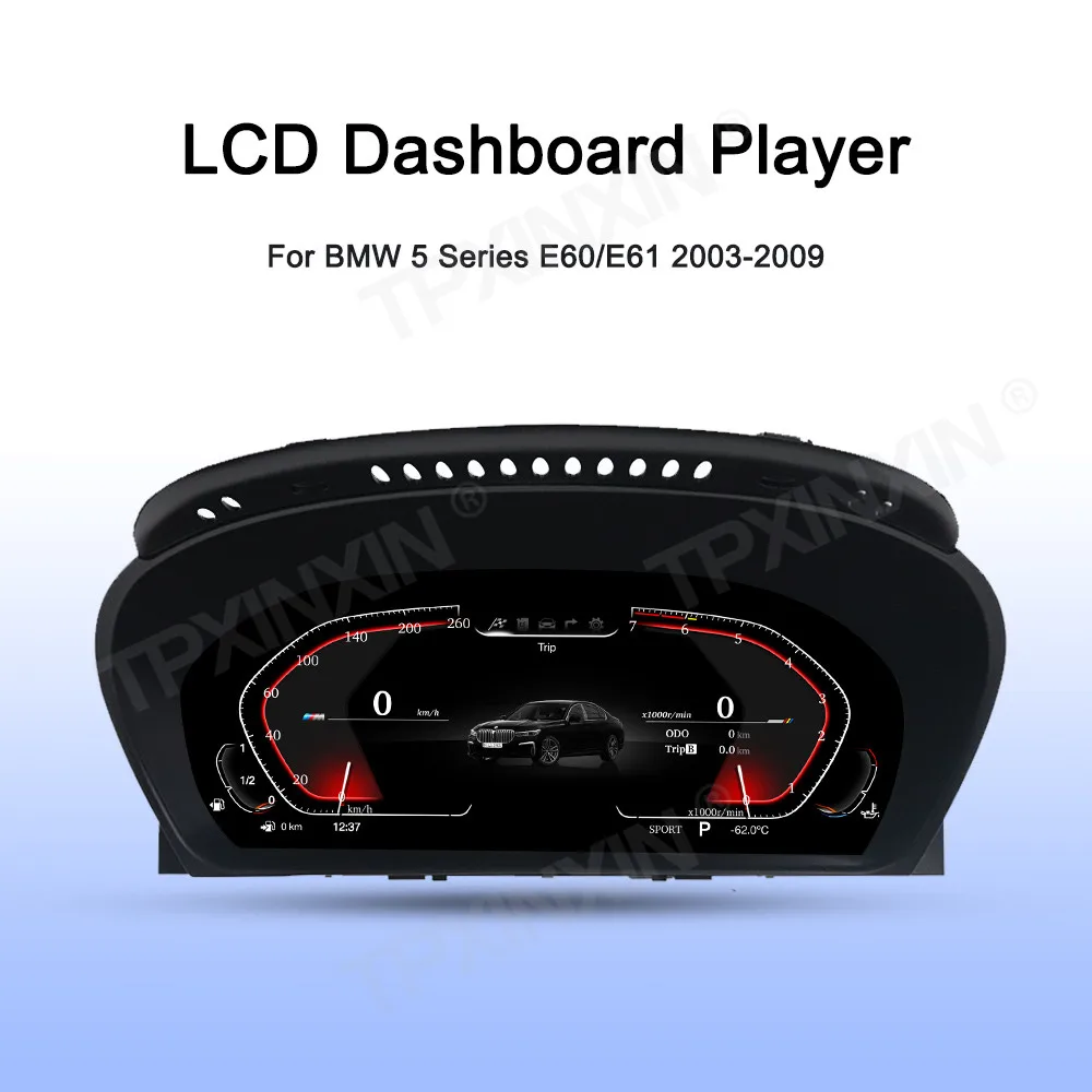 

Car LCD Digital Cluster For BMW 5 Series E60 E61 2003-2009 Virtual Cockpit Speed Meter Head Unit Car Dashboard Display Head Up