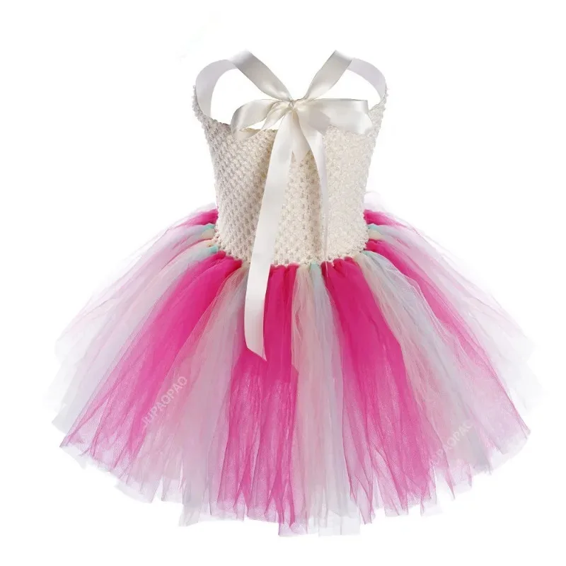 Costume di alta qualità per ragazze Compleanno Abiti di Halloween per bambini Vestito da tutù da fata elfo magico con fiocco per capelli Vestiti per bambini