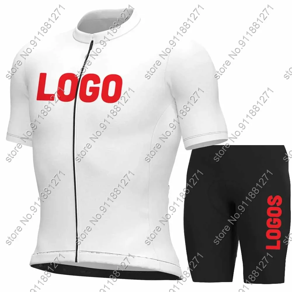 White Custom DIY Cycling Jersey 2024 Set Factory Cycling Clothing Road Bike Shirts Suit Bicycle Bib Shorts MTB Wear Ropa