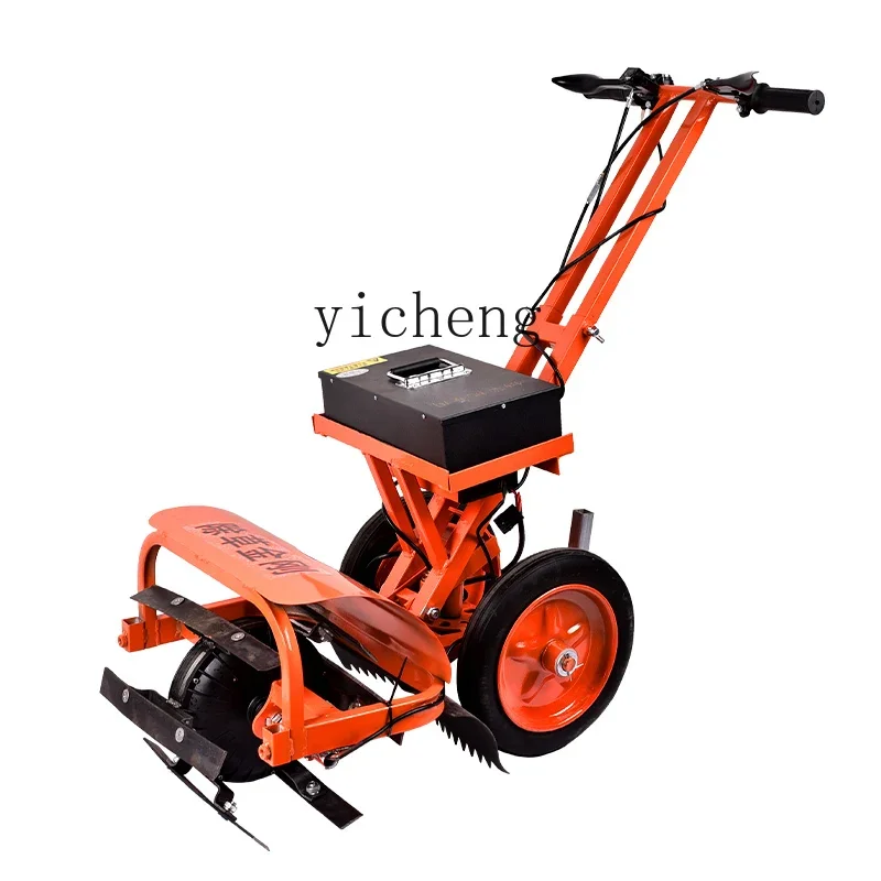 

ZC electric lawn mower, soil loosening, plowing, soil turning, integrated charging, agricultural weeding and micro-tiller