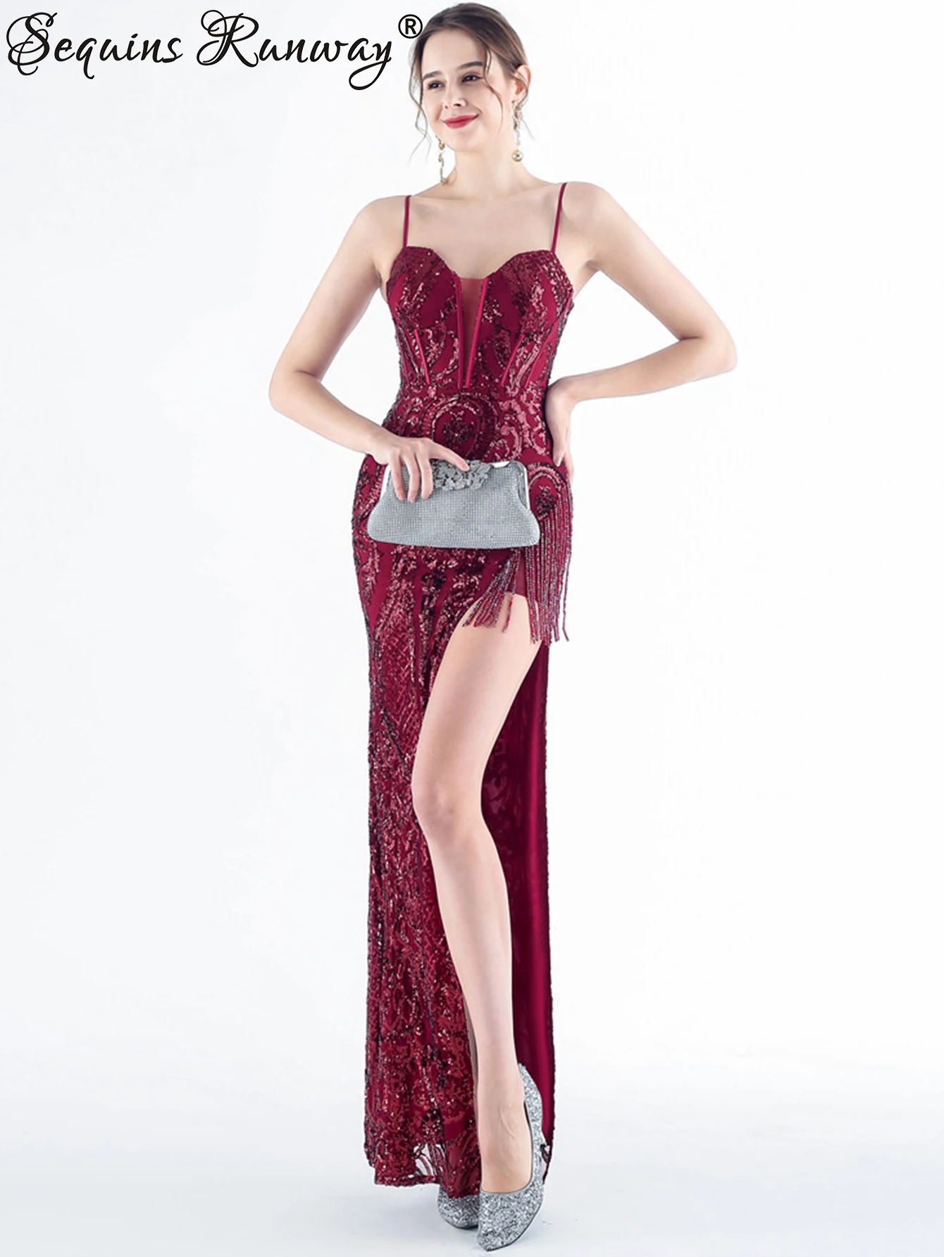 Vestido sexi de verano con lentejuelas y espalda descubierta para mujer, vestidos elegantes para cóctel y graduación, vestidos largos de noche de boda de lujo para mujer