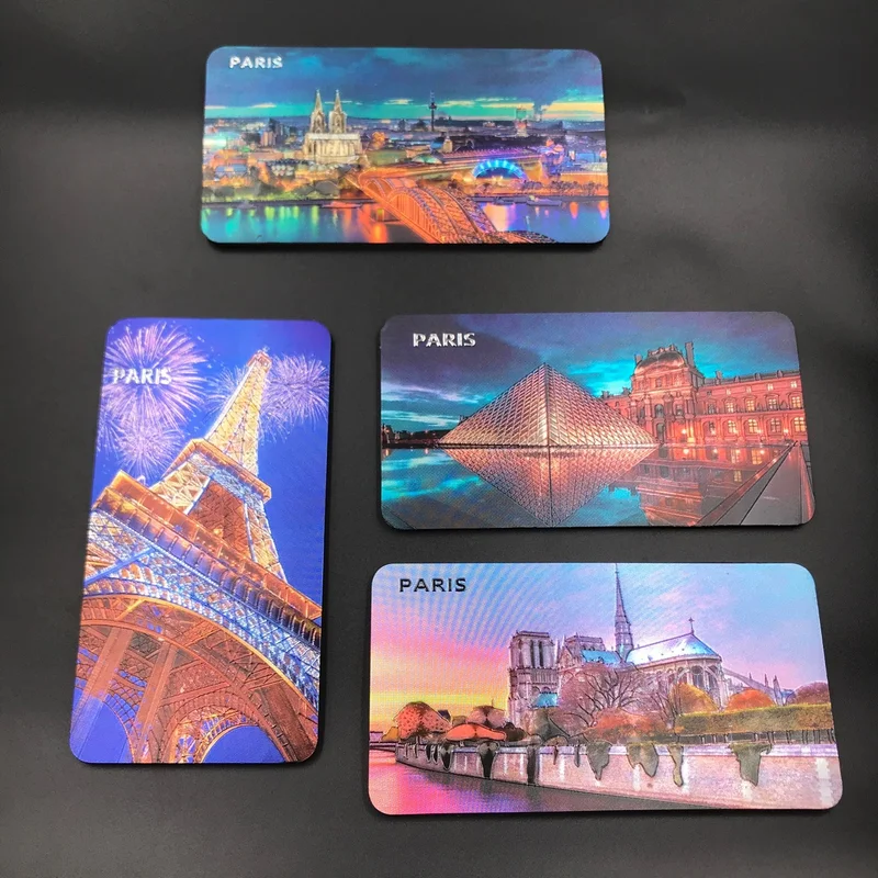

Paris Tourist Souvenirs Notre Dame Cathedral Eiffel Tower Louvre Museum France Magnetic Fridge Sticker Landmarks Indoor Decor