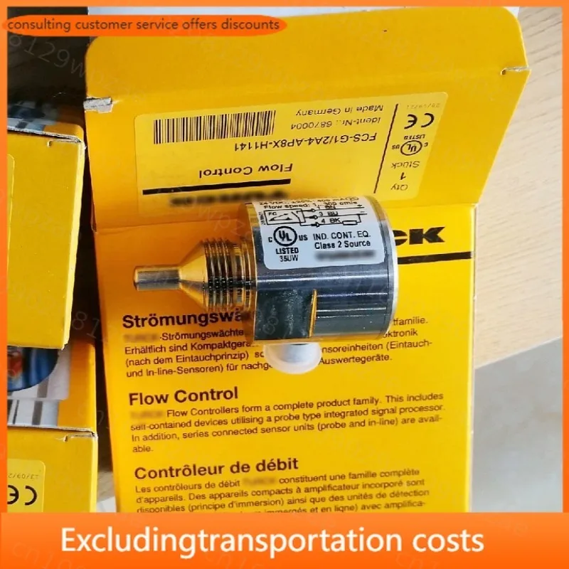 FCS-GL1/2A4-AP8X-H1141/D090 Liquid Flow Sensor G1/2 IP67 Industrial Pipeline Fluid Flow Monitoring Switch