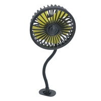 USB Car Fan For Backseat Car Cooling Fan 3 Speeds Strong Wind 5V Fan With Adjustable Clip