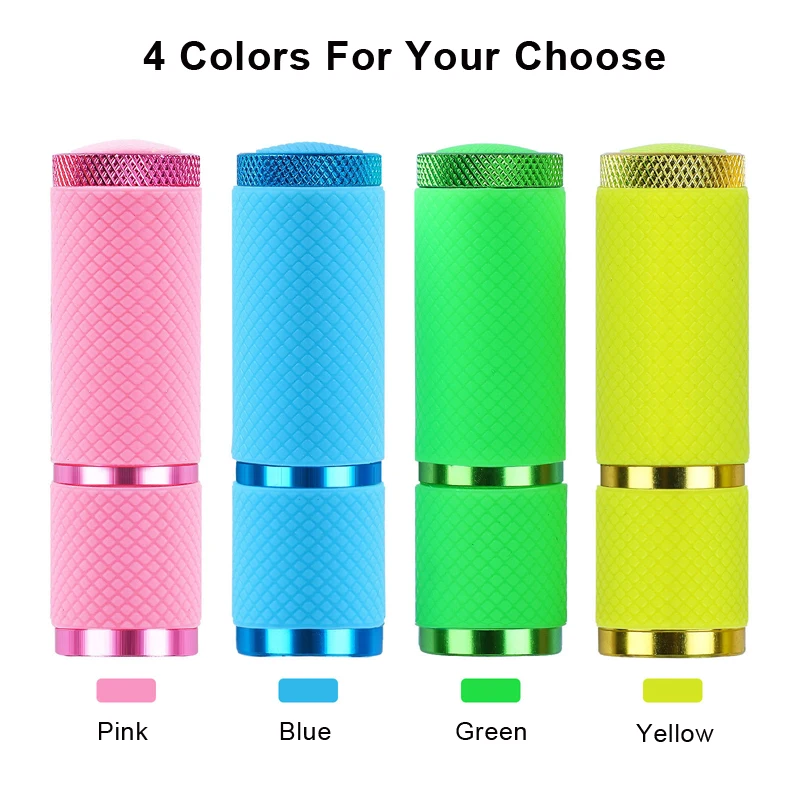 ミニ9 led懐中電灯ネイルドライヤーuvライトランプ用ジェルポリッシュマニキュアネイルアートツール手持ち式高速乾燥機ポータブル