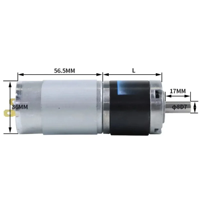 36GP-555 Planetary Gear Motor Electric DC 12V 24V High Torque 100KG.CM Speed Reducer 11-1540rpm PWM Reversed Planet Moteur 12 V