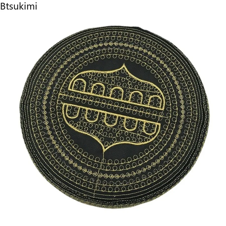 قبعات مطرزة على الطراز العرقي قبعات صلاة للرجال المسلمين العربية السعودية قبعات عمامة قابلة للتنفس حجاب عمامة إسلامية قبعة يهودية عتيقة #5