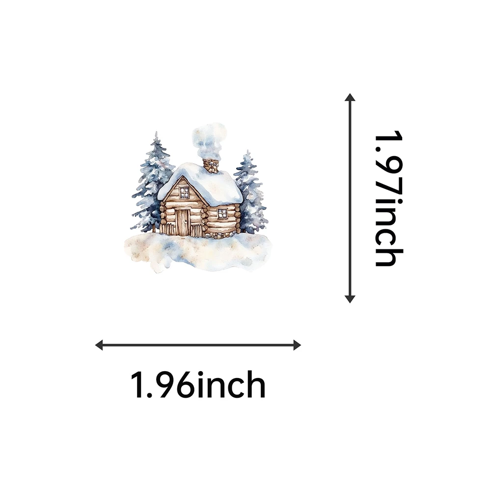 10/30/50 قطعة لطيف الكرتون شفافة INS نمط الشتاء مشهد ملصقات الجمالية DIY بها بنفسك محمول جراب هاتف Kawaii لاصقة تزيين #5