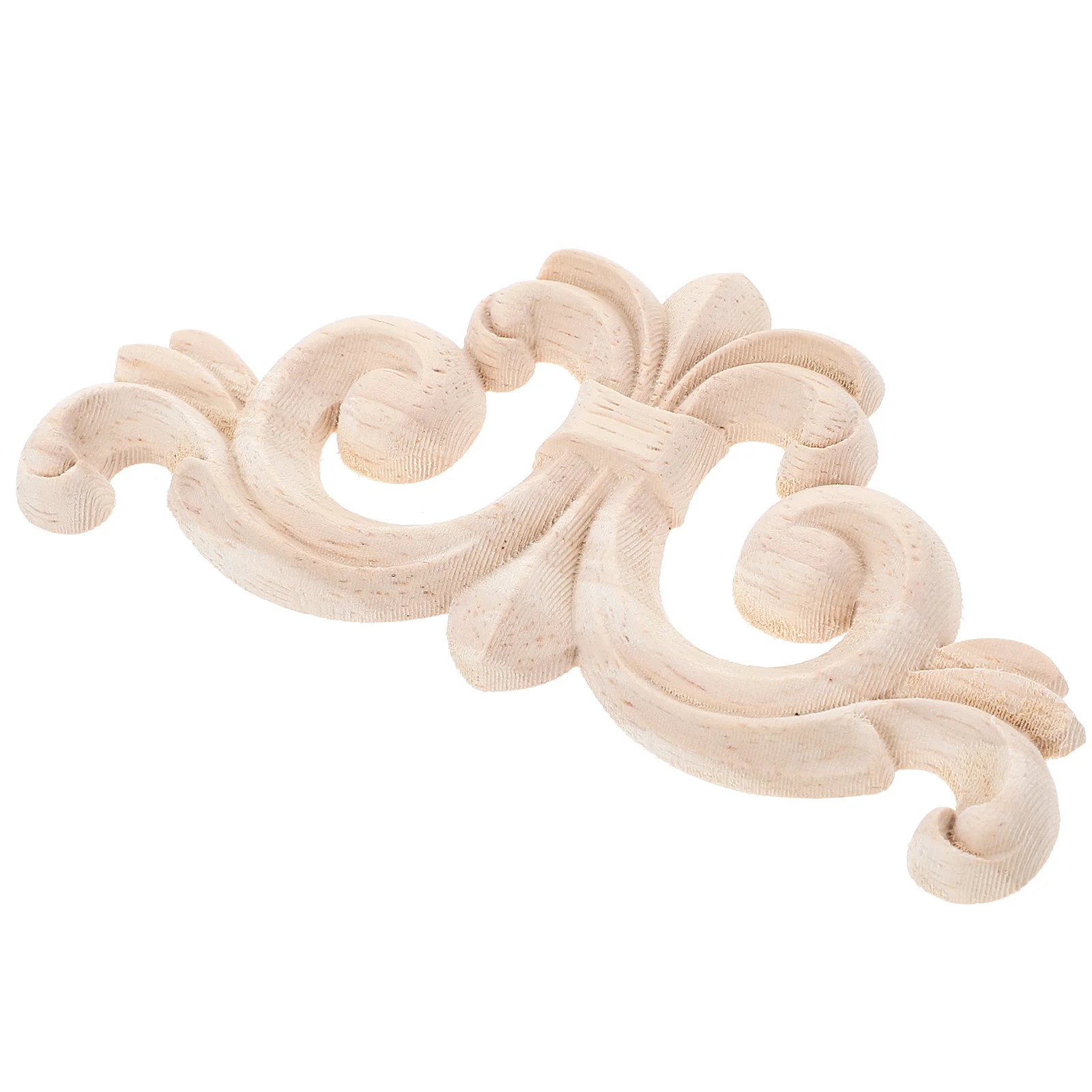 4 قطعة الخشب الصلب المنحوت يزين النمط الأوروبي زهرة صغيرة تصميم الأثاث خزانة الباب ديكور DIY بها بنفسك الخشب راصعة الزينة #3