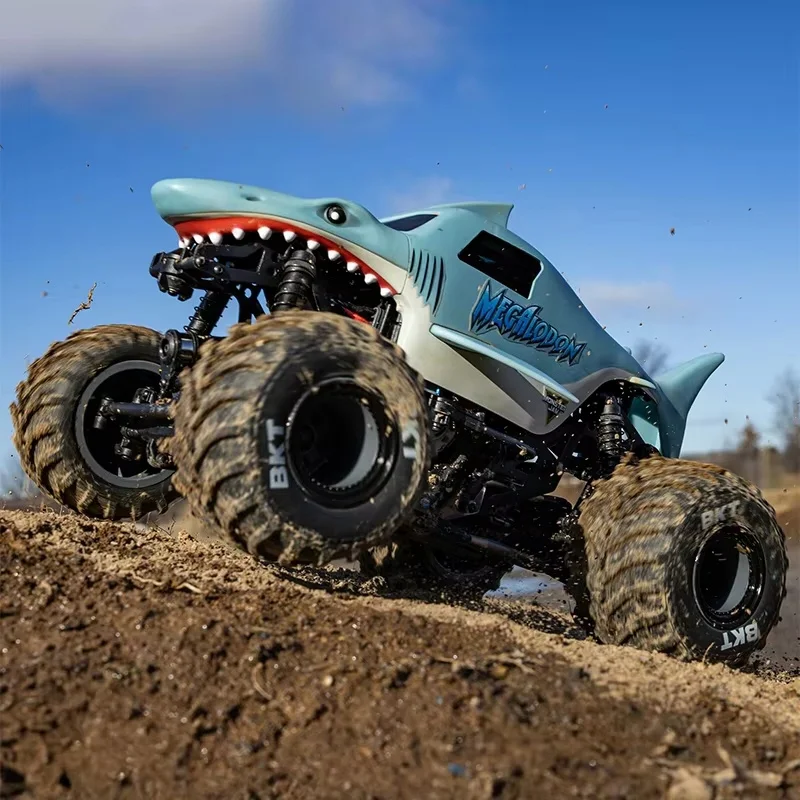 

Радиоуправляемая модель внедорожника Losi RC Monster Truck Megalodon 1/18 Mini LMT 4WD с коллекторным двигателем, цельной осью, 2S, готовая к заезду (RTR)