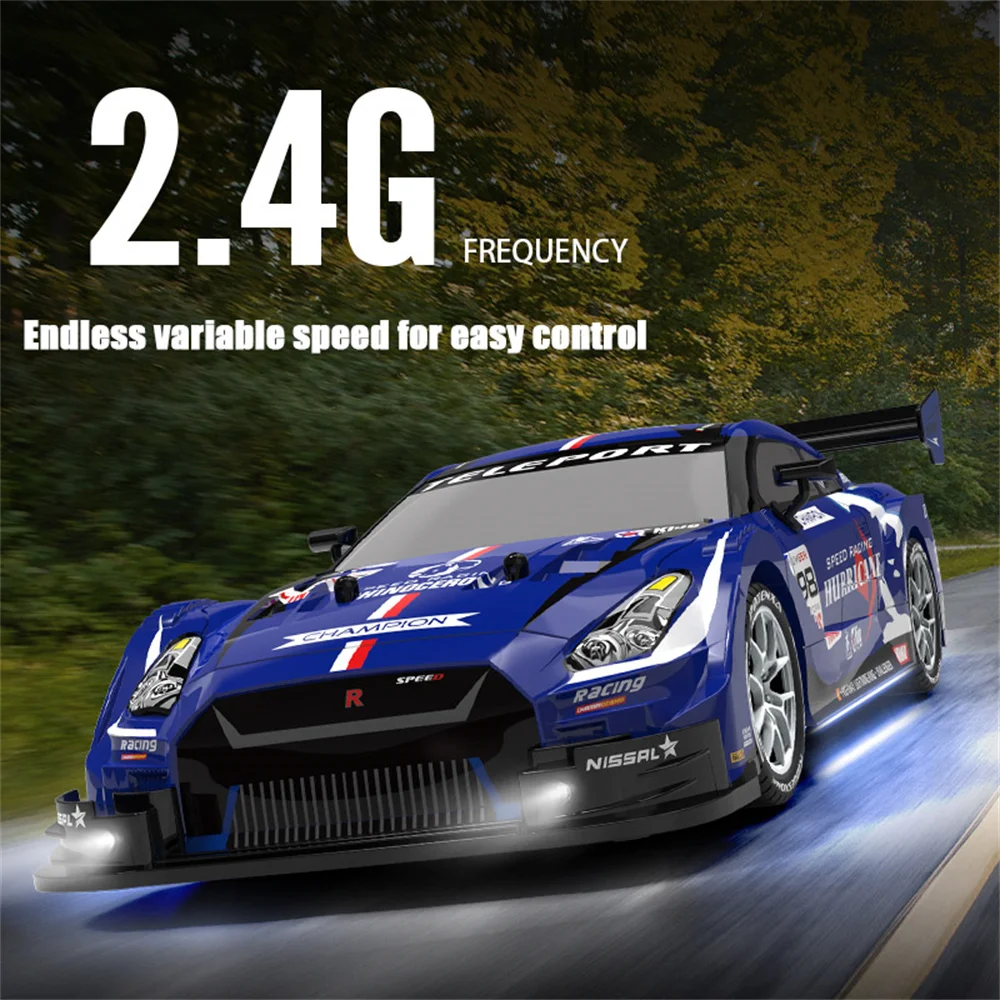 

XJRC XJ-1996 RTR 1/16 2.4G 4WD Drift RC Car Мини-гоночный светодиодный светильник с дистанционным управлением Высокоскоростной двигатель Дорожный гоночный автомобиль Модель автомобиля