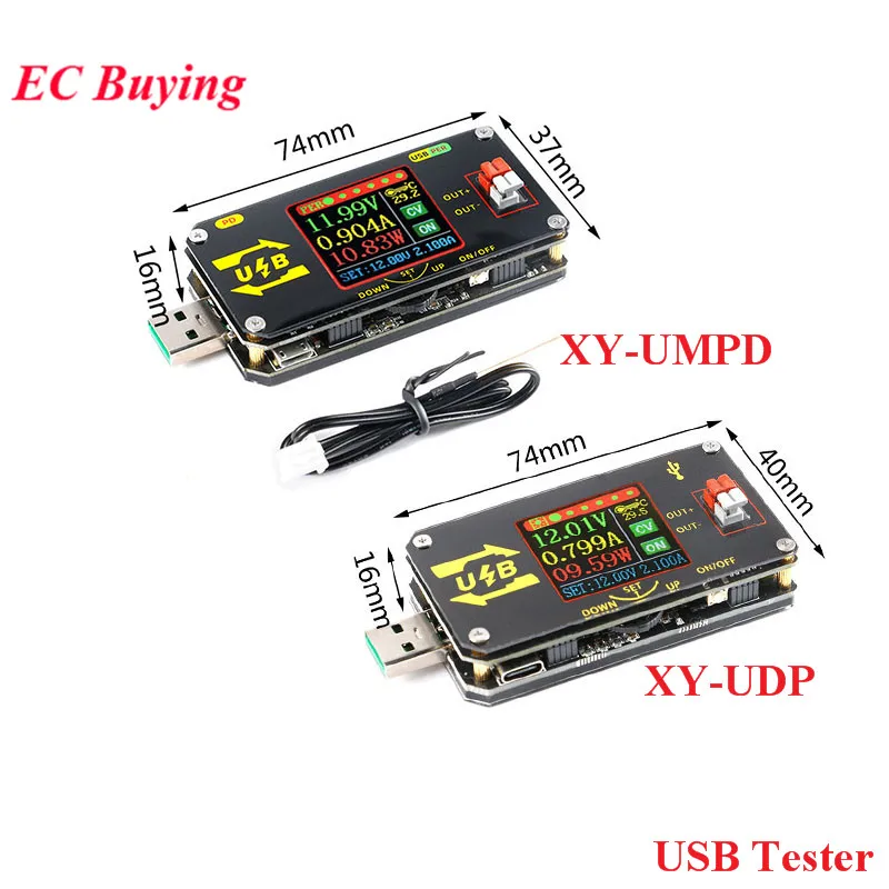 XY-UDP Digital USB DC DC Converter CC CV 0.6-30V 5V 9V 12V 24V 2A 15W Power Supply Module Desktop Adjustable Regulated XY-UMPD