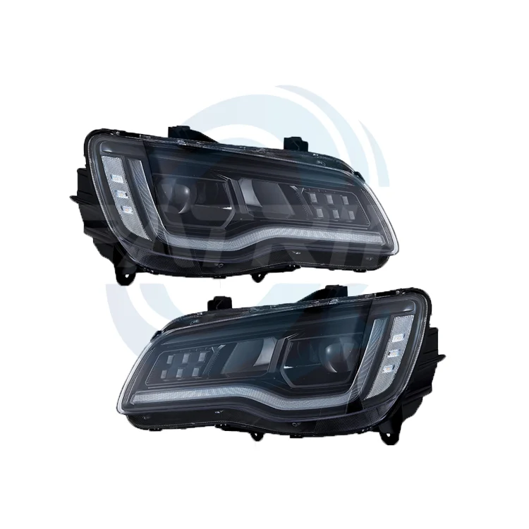 

Suitable 300c Custom LED Headlights for Chryslers aspen 2013 2010 Rings Black Housing RGB Color Changing