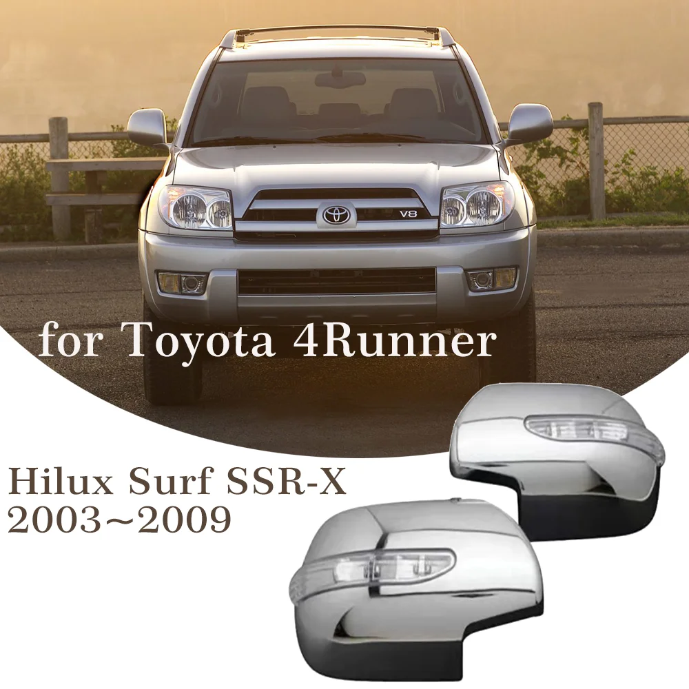 

Car Black Chrome Carbon Fiber Mirror Cover for Toyota 4Runner Hilux Surf SSR-X 2003~2009 Rearview Mirro Trim Sticker Accessories
