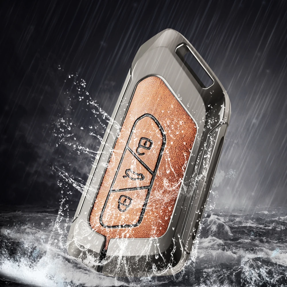 سبائك الزنك سيارة مفتاح القضية غطاء شل فوب لشركة فولكس فاجن فولكس فاجن جولف 8 MK8 ID3 ID.4 كوبرا سكودا اوكتافيا A8 مقعد ليون MK4 اكسسوارات #4