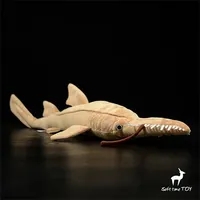 Japanese Saw Shark High Fidelity Sawshark Plushie Pristiophorus Cirratus Plush Toys Lifelike Animals Simulation Stuffed Doll Toy