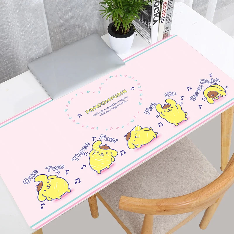 Tappetino per mouse Pompompurin Laptop da ufficio Kawaii Gamer PC Computer Stampa HD Tappetino da scrivania Tastiera Accessori da gioco Anime Tappetino per mouse Tappeto