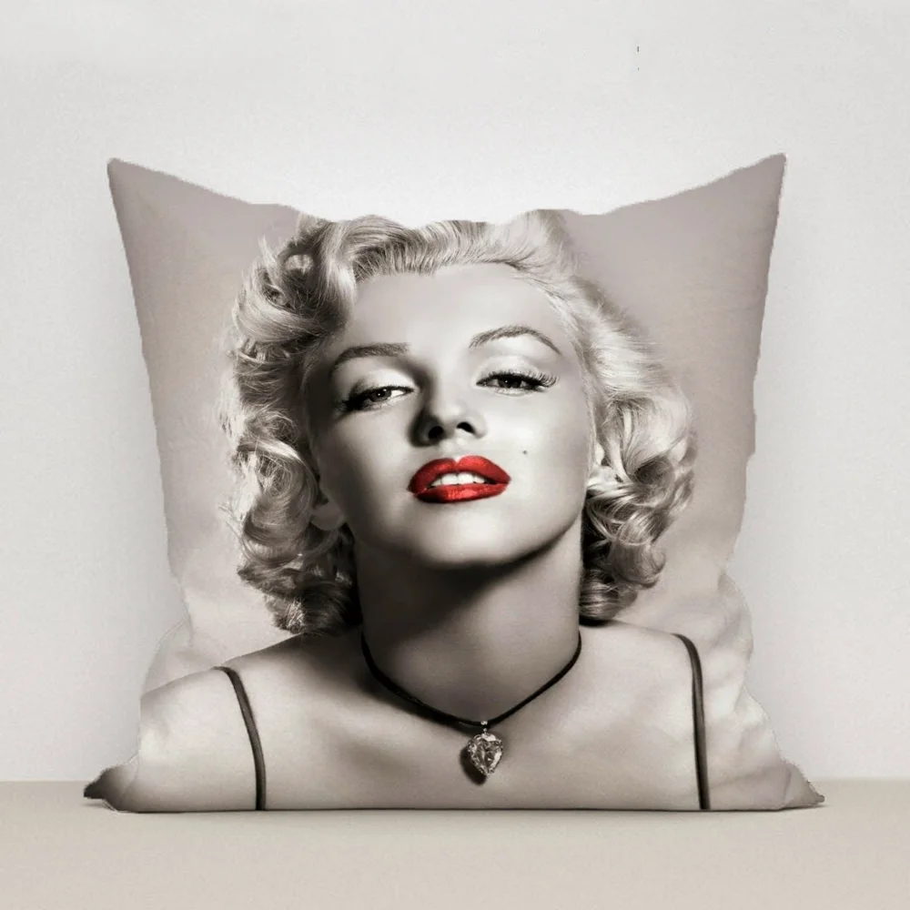 Marilyn Monroe Pillow Cover 45x45 Cushions Covers for Bed Pillows Car Decoration Decorative Cushion Pillowcases 40x40 Fall Decor