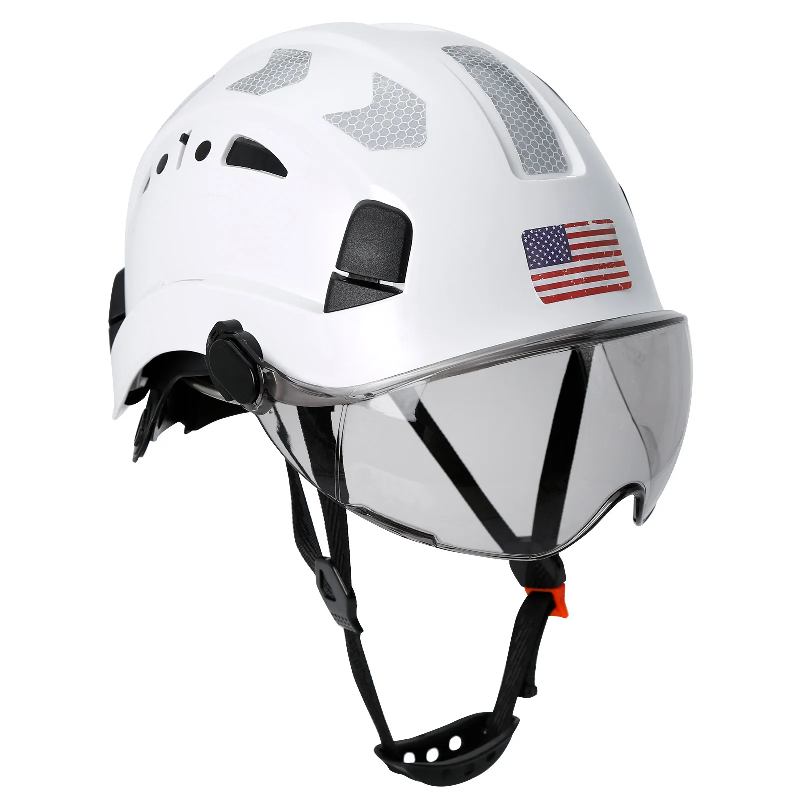 CE Certified Safety Helmet with Goggle and Reflective Stickers