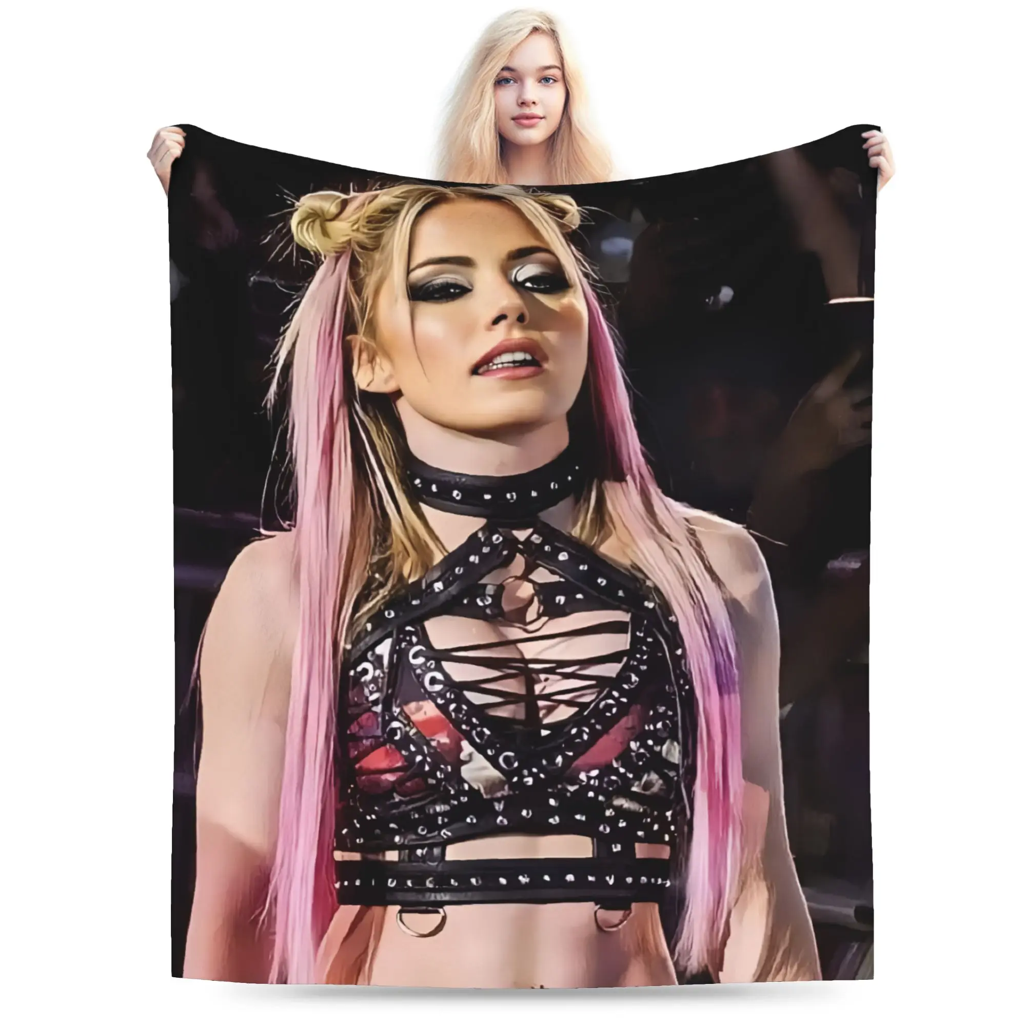 A-Alexa Bliss Accessories Blanket Ultra Soft Wrestler  Throw Blankets for Couch 50x60 Inches Multi-size Throws And Blankets