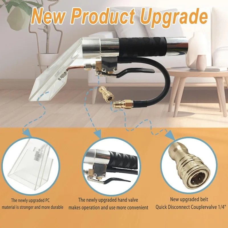 Shop Vac Extractor Kit (50 FT Wasserleitung) Besseres Vakuum-Extraktionsschlauch-Set mit Stab und Schlauch für Polsterung, Teppichreinigung und A