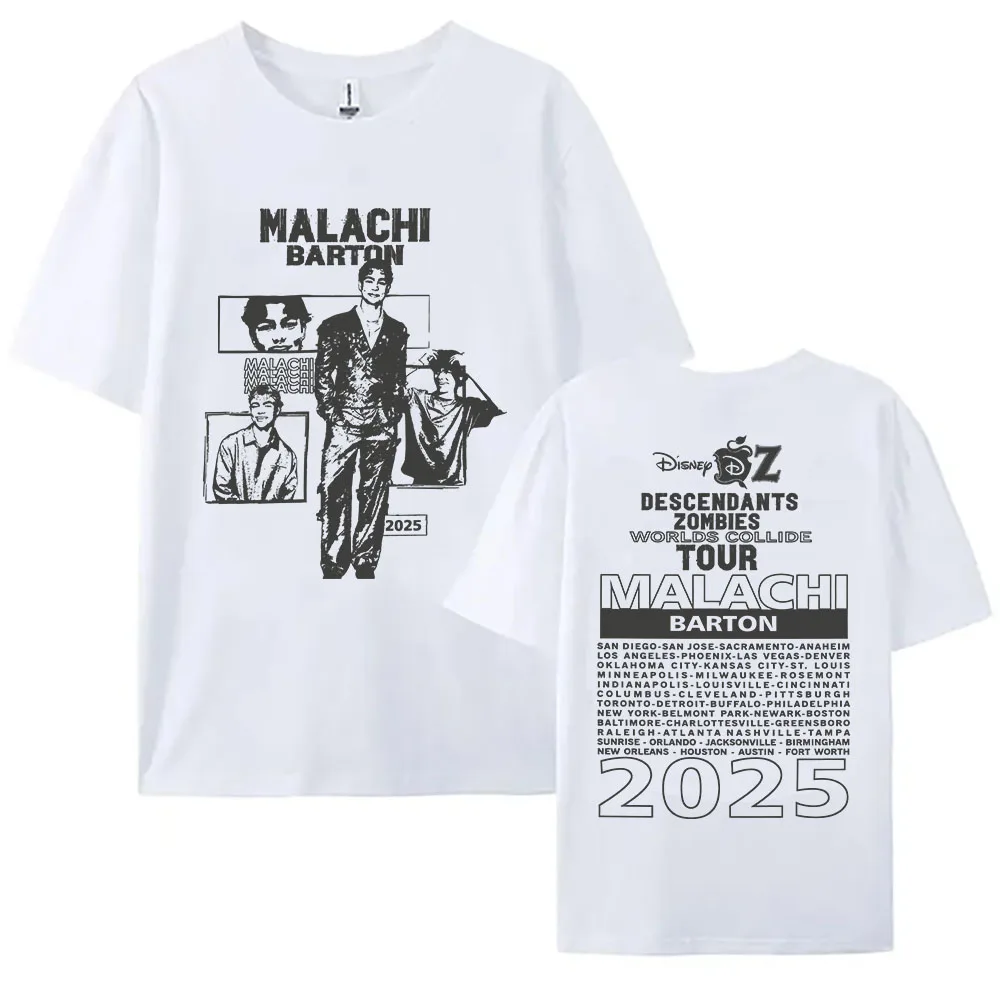 Malachi Barton Graphic Tshirts Zzombies Worlds Collide Tour 2025 T-shirt Short Sleeve Cotton Female T Shirt Streetwear Women Tee
