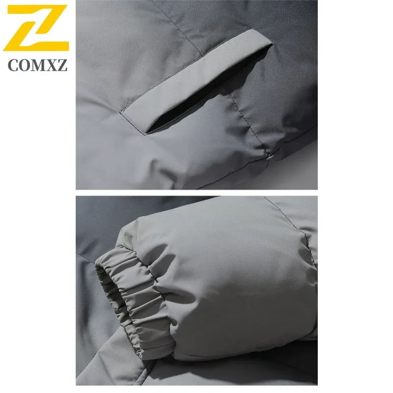 COMXZ الخبز سترة التدرج العصرية سميكة عادية السفر الثلجي التزلج الحشو معطف الشارع الحد الأدنى الشتاء الحشو ملابس للرجال